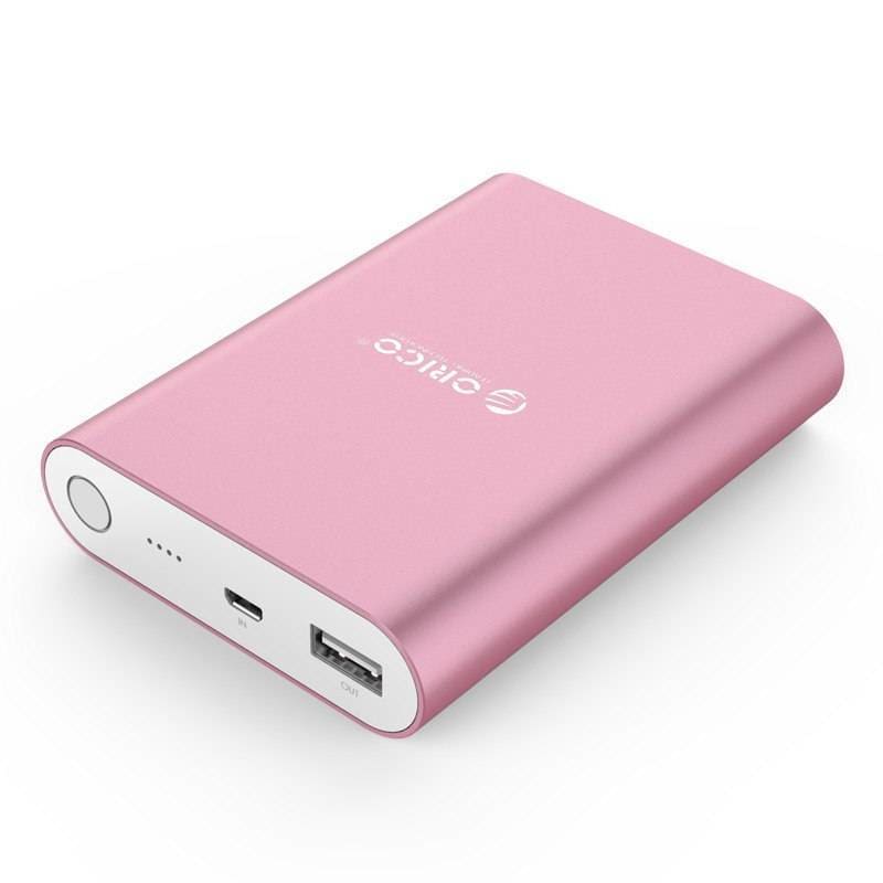 Mini 10400 mAh Portable Powerbank - Metal / Pink