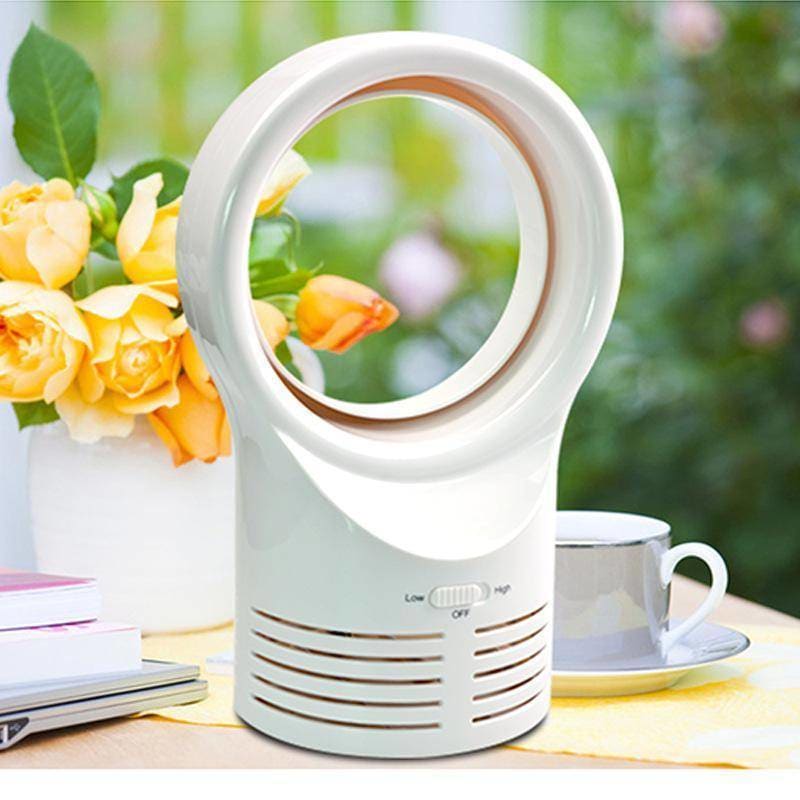 Mini Portable Desktop Bladeless Fan - White / UK