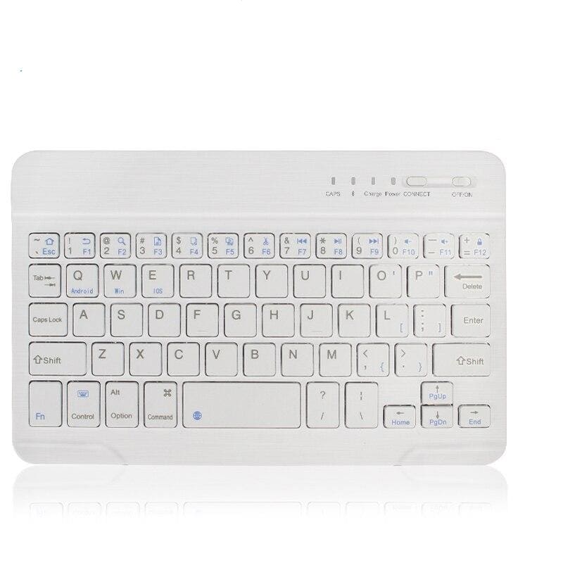 Mini Wireless Bluetooth Keyboard - 10 in white English