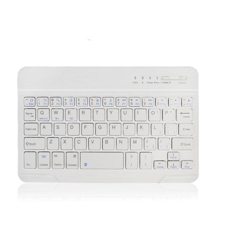 Mini Wireless Bluetooth Keyboard - 7 in white English