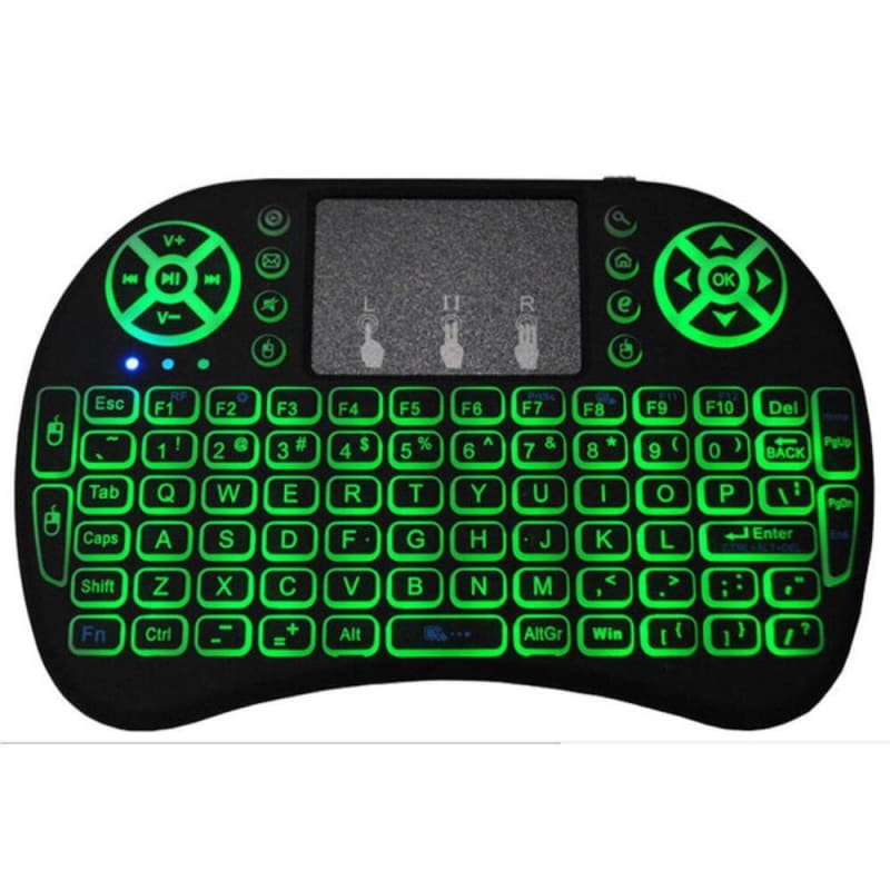 Mini Wireless Keyboard With Air Mouse Remote Touchpad - 