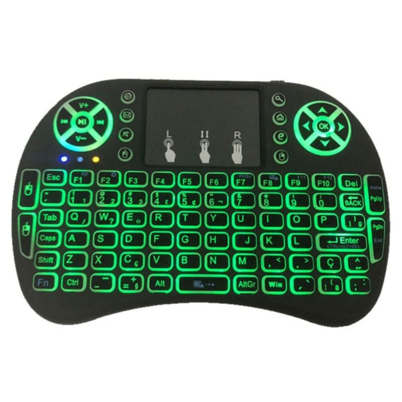 Mini Wireless Keyboard With Air Mouse Remote Touchpad - 