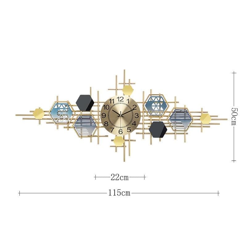 Modern minimalist wrought iron clock - Cross section / 