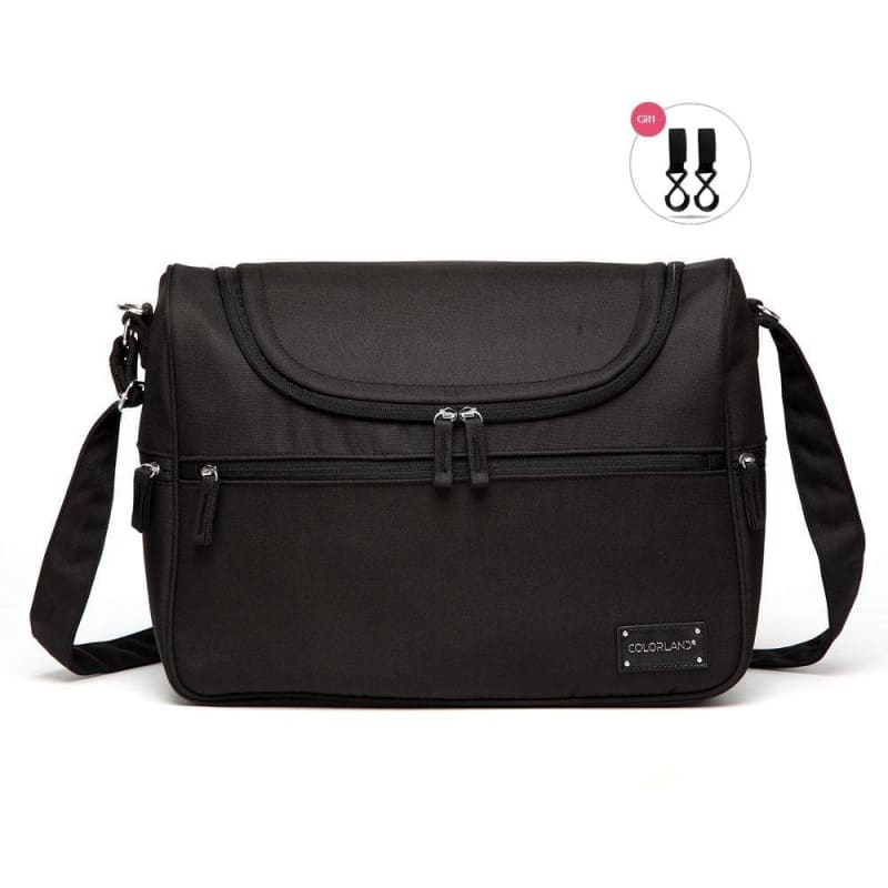Mom’s Luxury Messenger Bag for Baby Care - Black