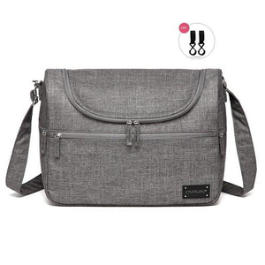 Mom’s Luxury Messenger Bag for Baby Care - Gray