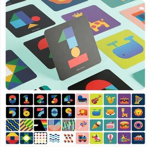 Montessori Visual Learning Cards Set - 4 Pcs x