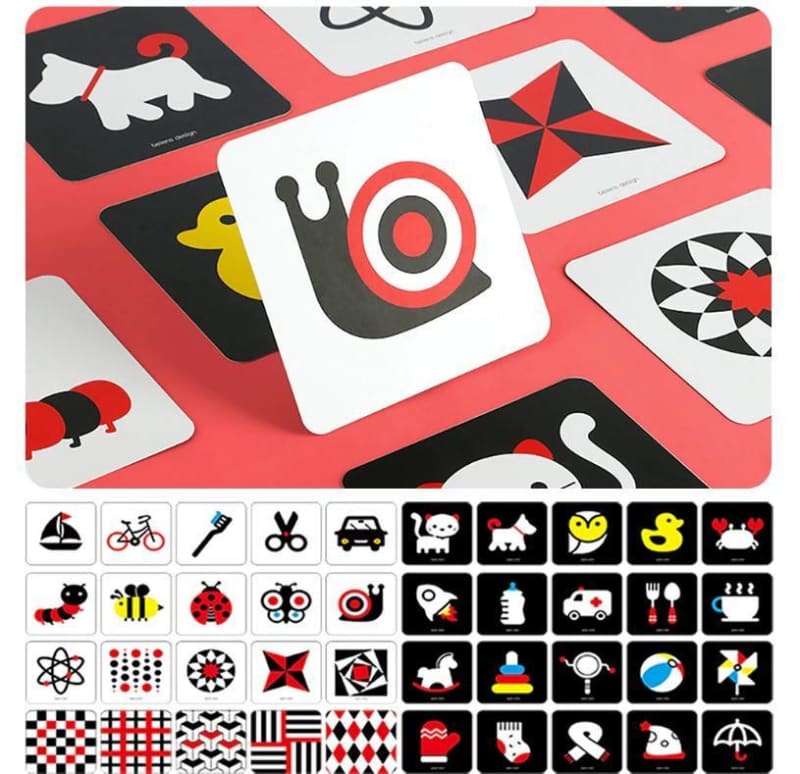 Montessori Visual Learning Cards Set - 4 Pcs x