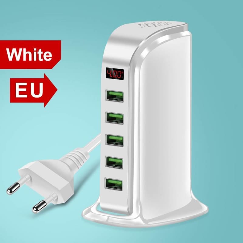 Multi Port USB Charger - EU White