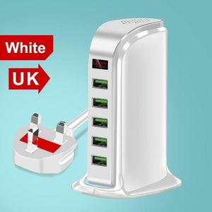 Multi Port USB Charger - UK White