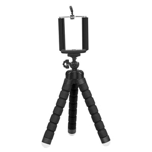 Phone Tripod Colorful Flexible - Black with Holder