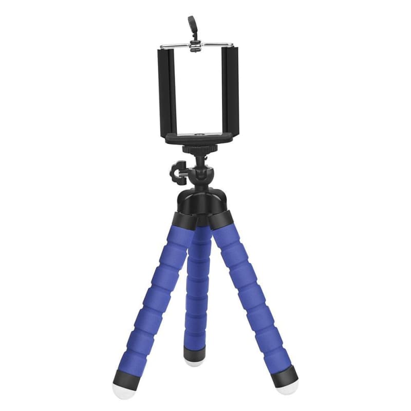 Phone Tripod Colorful Flexible - Blue with Holder