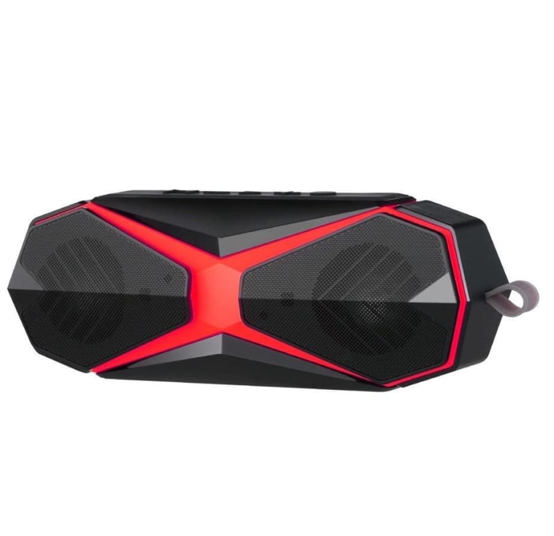 Portable Geometric Style Bluetooth Speaker - Red