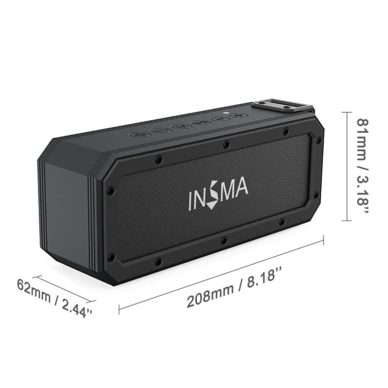 Portable IPX7 Waterproof Wireless Speaker - Metal / Black
