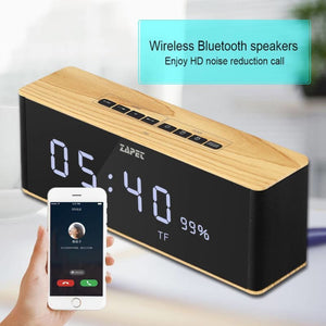 Portable Wireless Speaker with LED Time Display - Metal / 