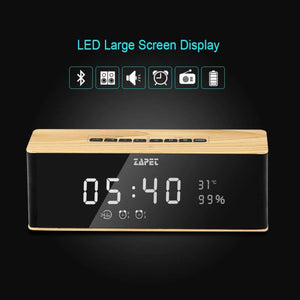 Portable Wireless Speaker with LED Time Display - Metal / 