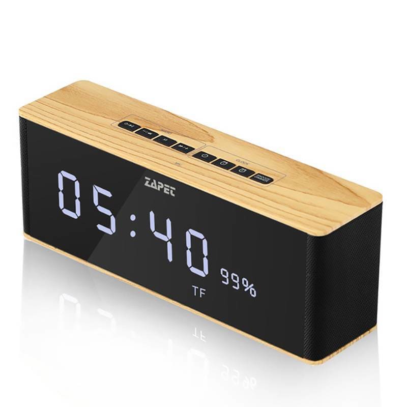 Portable Wireless Speaker with LED Time Display - Metal / 