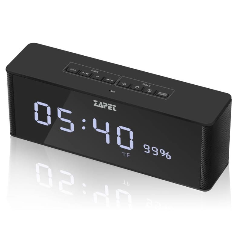 Portable Wireless Speaker with LED Time Display - Metal / 