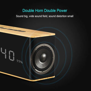Portable Wireless Speaker with LED Time Display - Metal / 