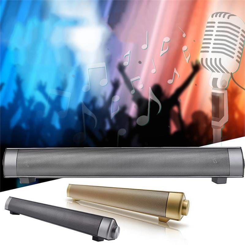 Remote Control Subwoofer Soundbar - Black