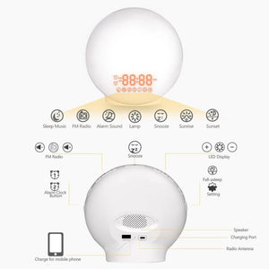 Round Alarm Clocks with Nature Sounds