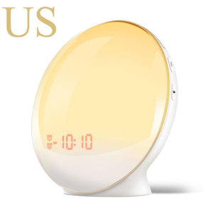 Round Alarm Clocks with Nature Sounds - US/White