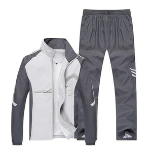 (Running Set) Sport Men’s Jogging Suit - Gray Suits / 5XL 75