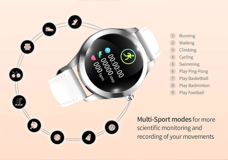 Smart Watch Pink Butterfly For Women