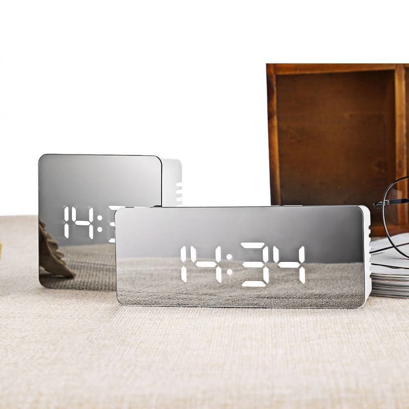 Square Mirror Alarm Clock