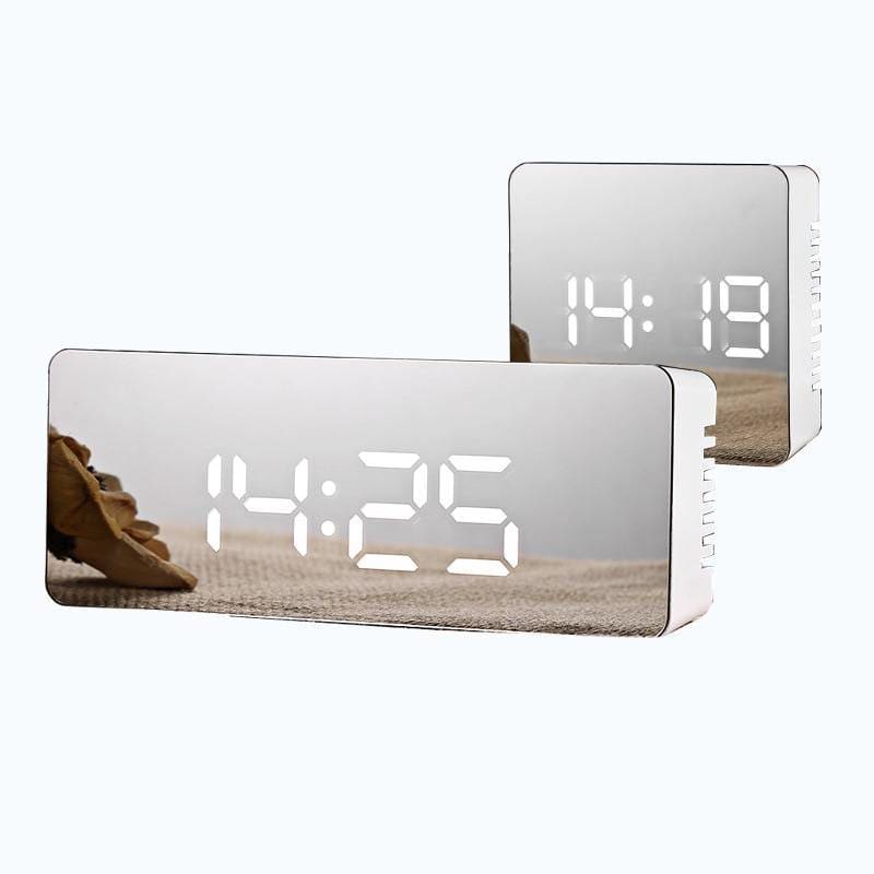 Square Mirror Alarm Clock
