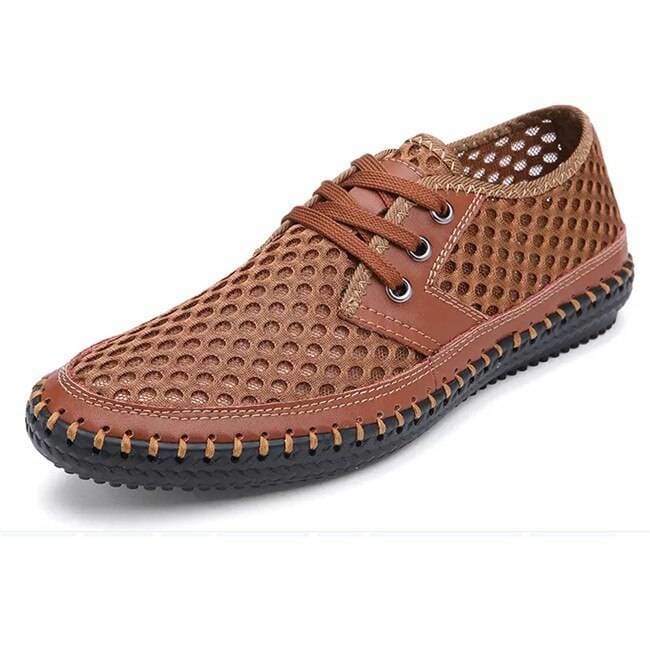 Summer Breathable Mesh Shoes Men - gray / 10
