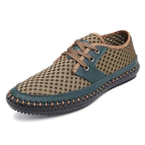 Summer Breathable Mesh Shoes Men - green / 7.5