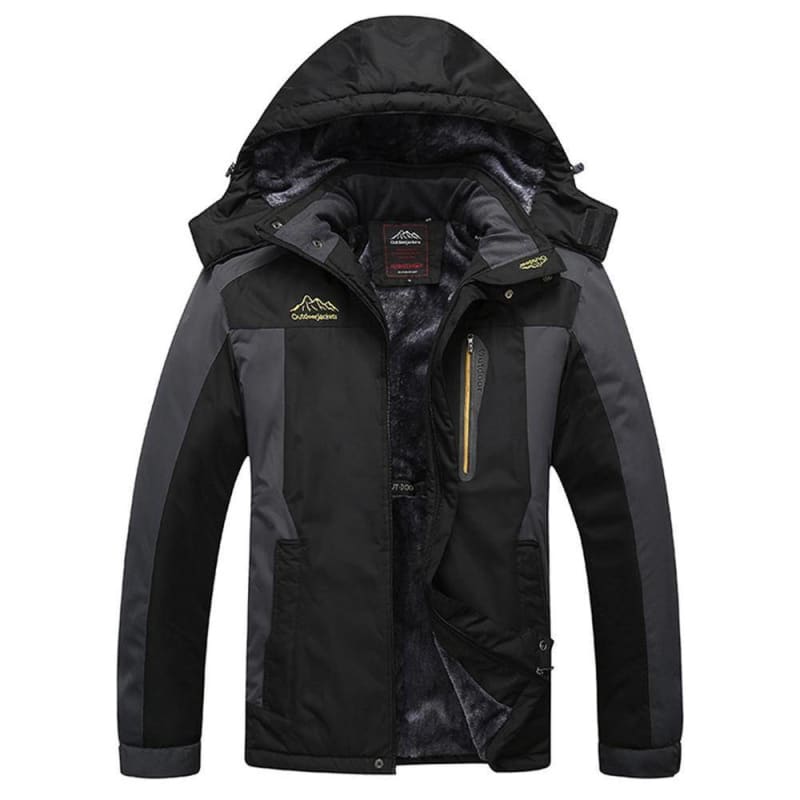 Waterproof Hiking Jacket Softshell For Men - Black / L