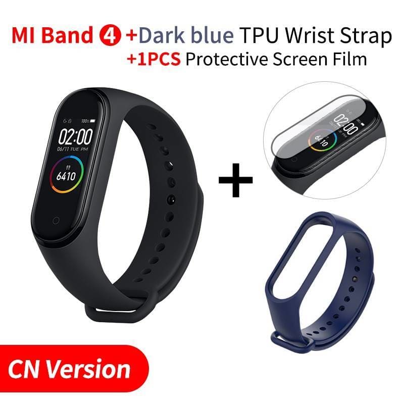 Waterproof Smart Fitness Tracker - Add Darkblue Strap