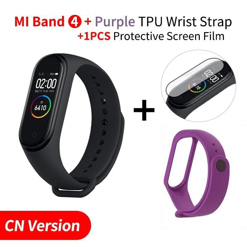 Waterproof Smart Fitness Tracker - Add Purple Strap