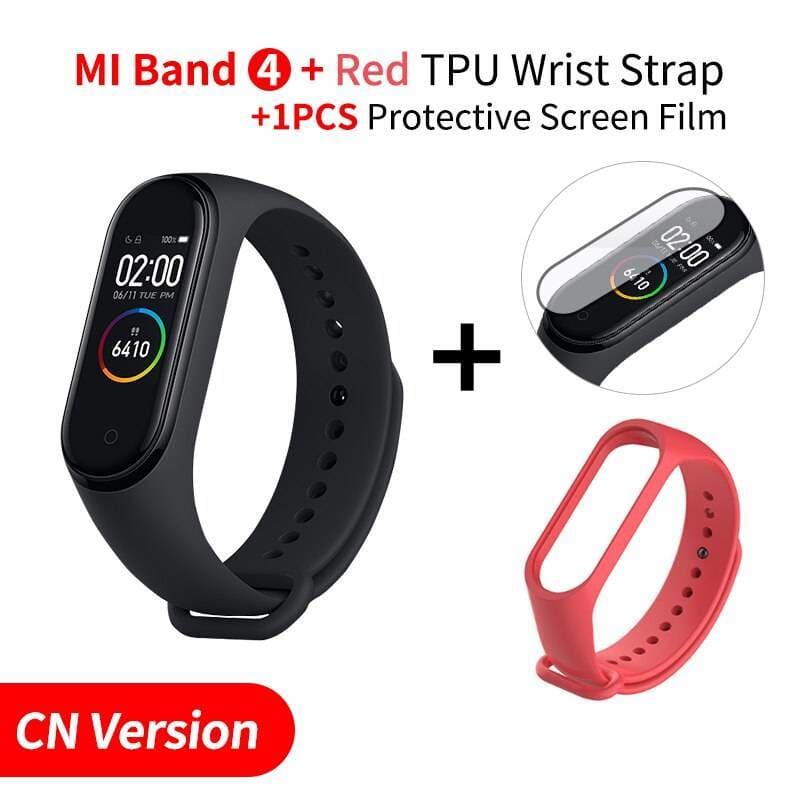 Waterproof Smart Fitness Tracker - Add Red Strap