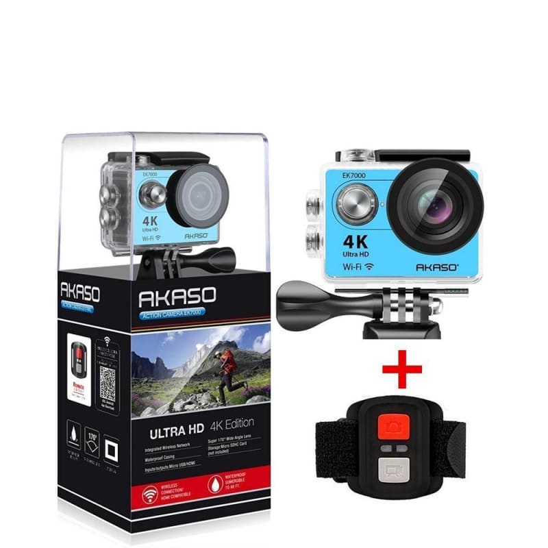Waterproof Wide Angle Ultra HD Action Camera - Standard Blue