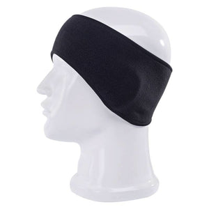 Windproof Warm Fleece Running Headband - Black