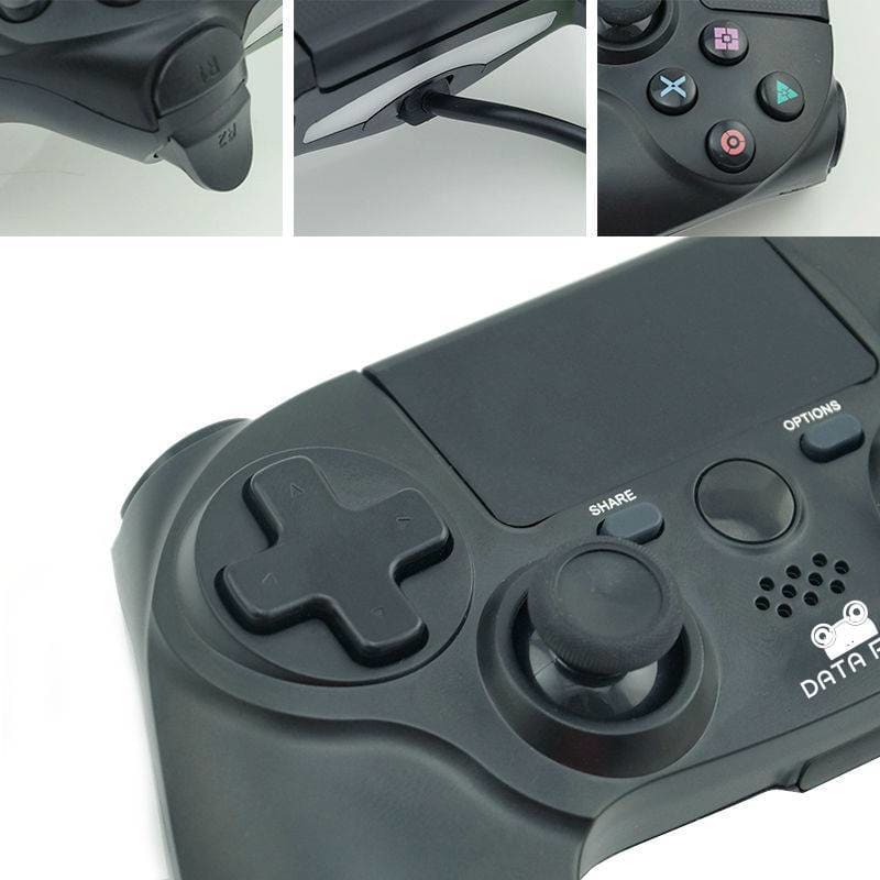 Wireless Bluetooth Dual Vibration Gamepad for PS4 - Black / 