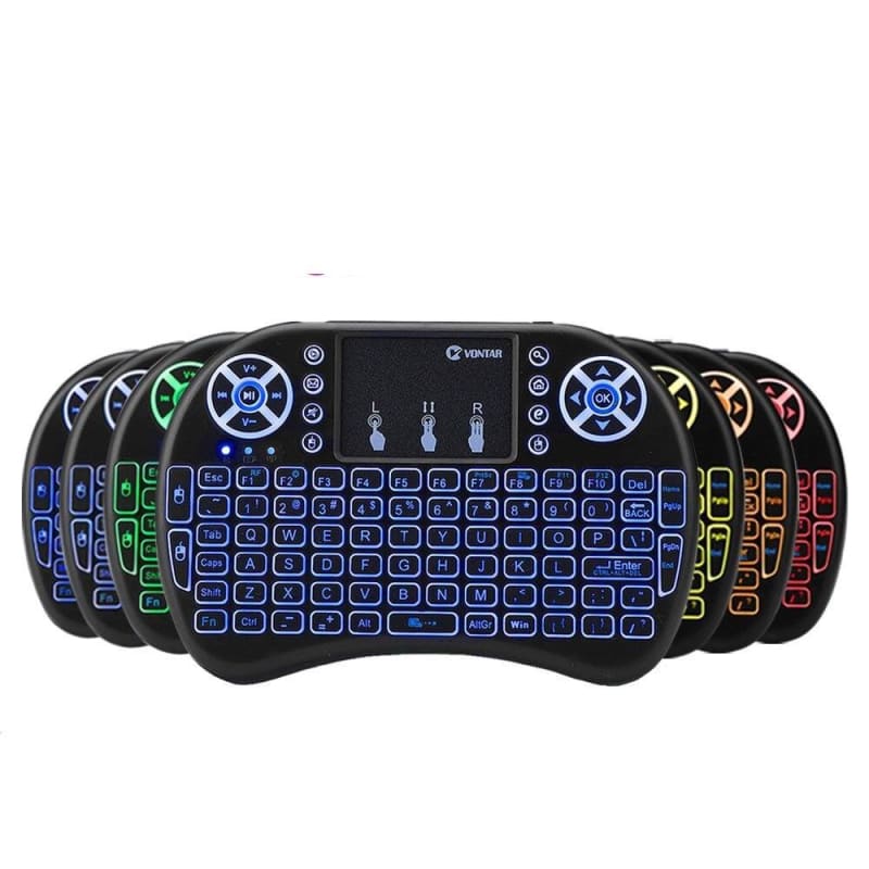 Wireless Keyboard With Air Mouse Touchpad - English backlit 