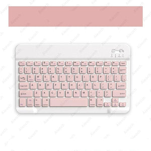 Wireless Tablet Keyboard With Bluetooth Mouse - Pink