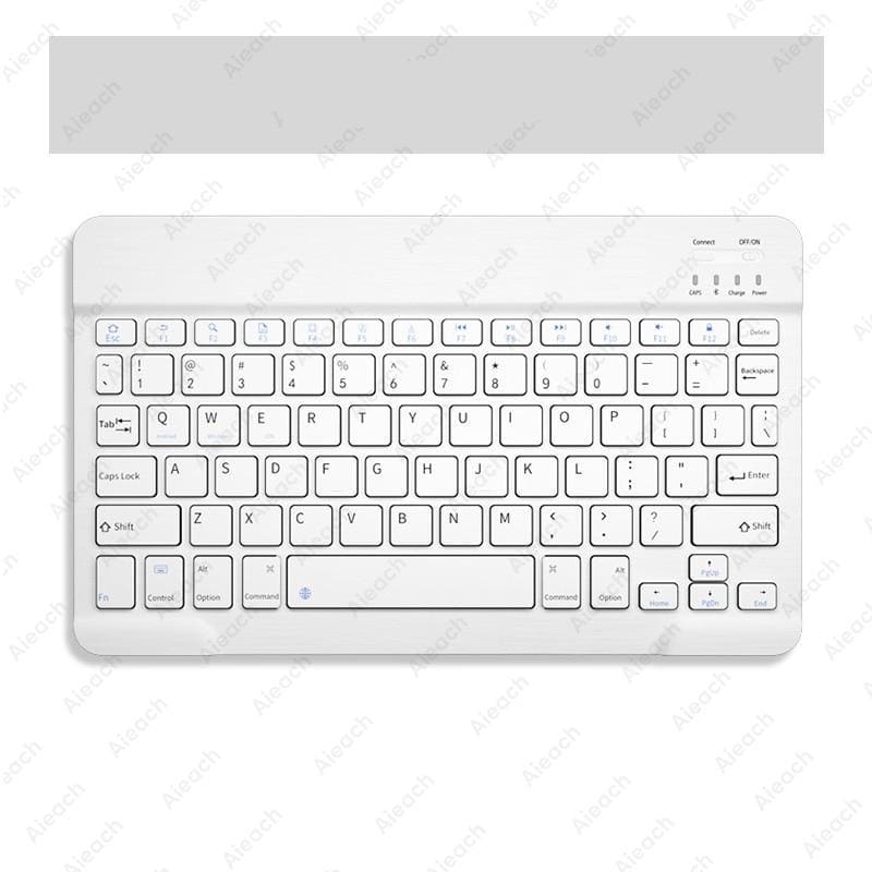 Wireless Tablet Keyboard With Bluetooth Mouse - White