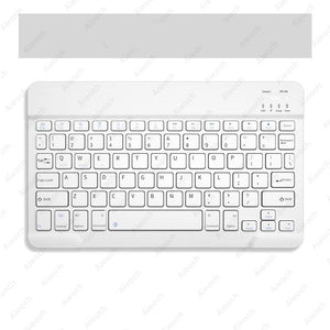 Wireless Tablet Keyboard With Bluetooth Mouse - White