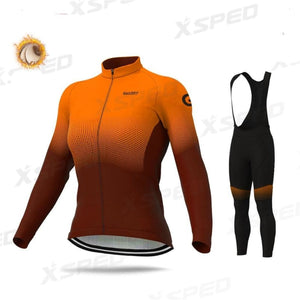 Women Cycling Thermal Fleece Jacket - Normal Set / L