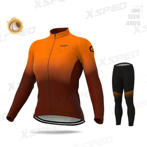 Women Cycling Thermal Fleece Jacket - Normal Set / XL