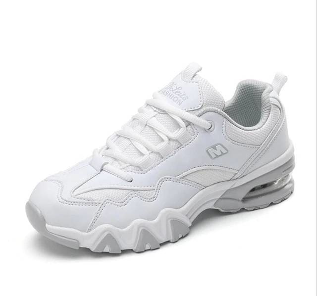 Women’s Breathable Soft Running Sneakers - White / 7.5