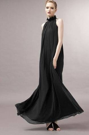 Women’s Old Hollywood Maternity Dress - Black