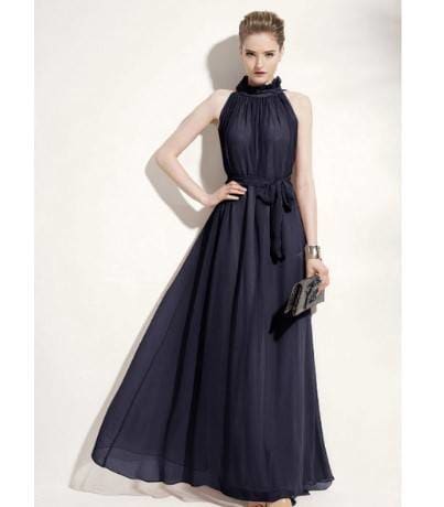 Women’s Old Hollywood Maternity Dress - Dark blue