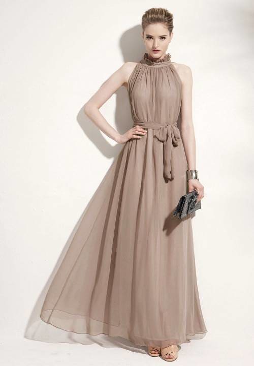 Women’s Old Hollywood Maternity Dress - Khaki