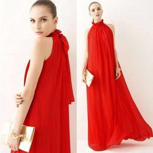 Women’s Old Hollywood Maternity Dress - Red