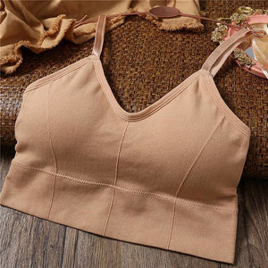 Women’s Seamless Bralette with Removable Pads - beige / for 